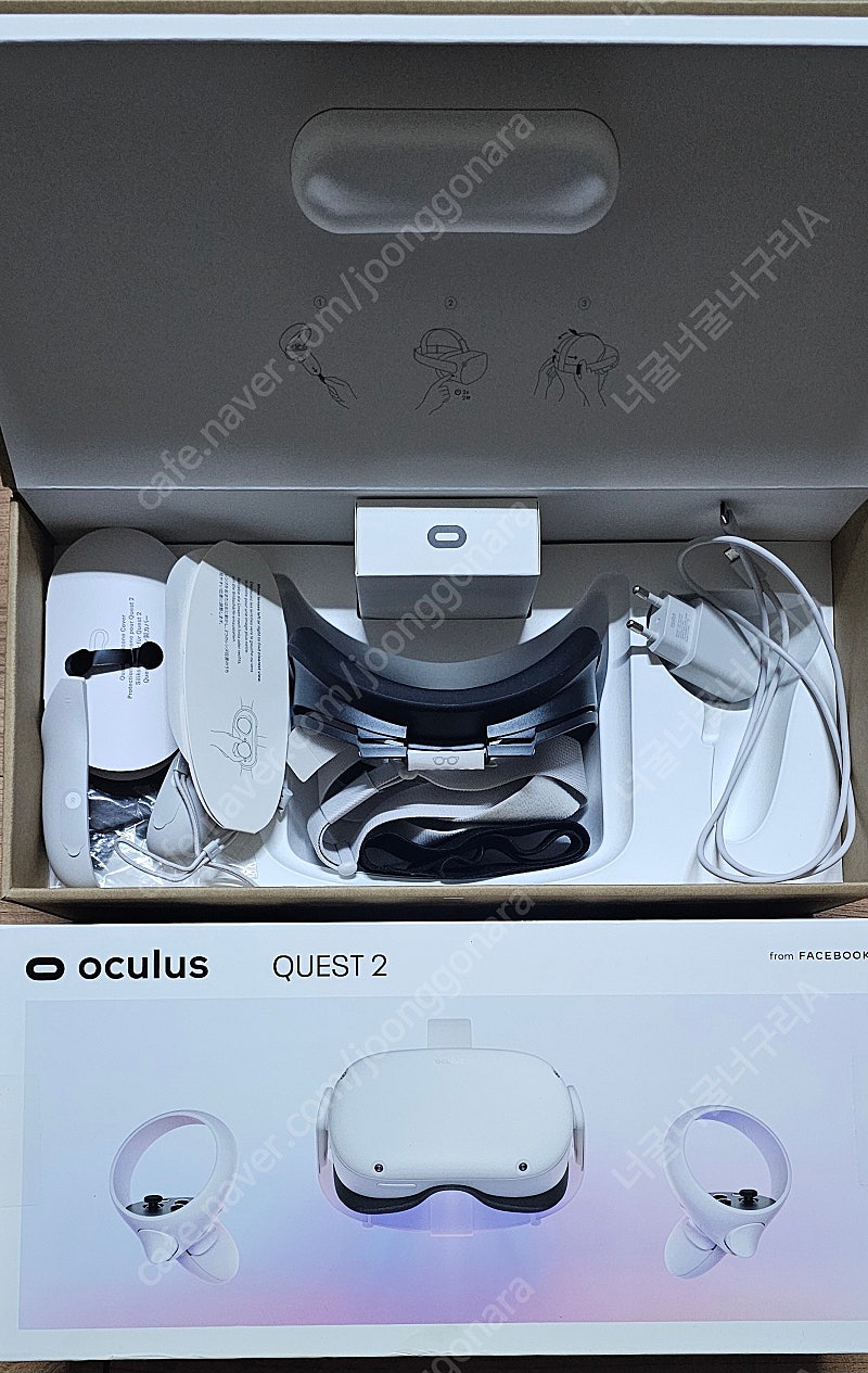 메타 VR 오큘러스 퀘스트2 / 신품급 S급 풀박스+모든 기어 악세사리 포함 (128GB)