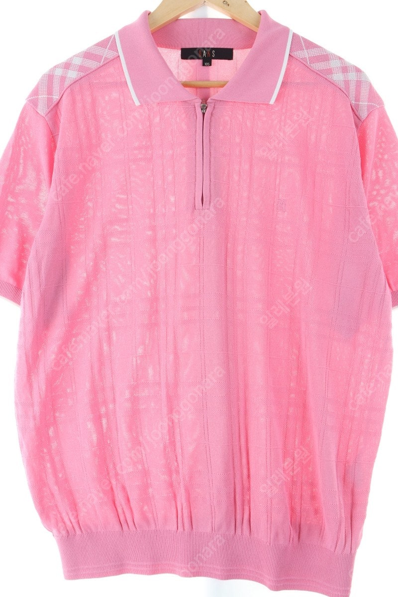 (XL) 닥스 반팔 카라 티셔츠 핑크 기능성 골프
