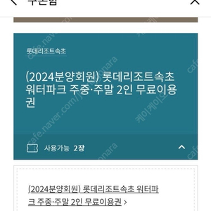 롯데리조트 속초 워터파크 2인