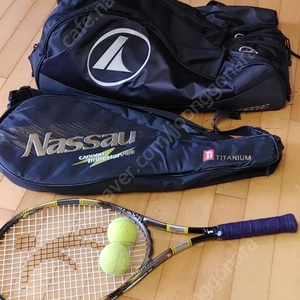 낫소 티타늄 캐논 임페리얼 프로 테니스라켓&선수용 가방