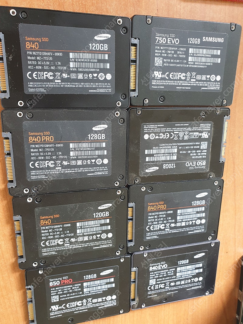 삼성 ssd 120g 8개일괄팝니다 장당8천