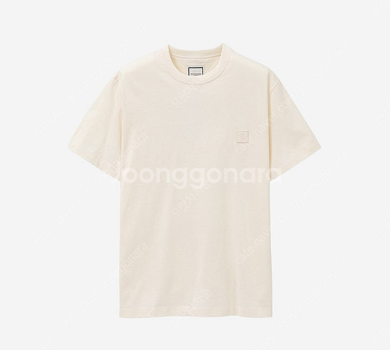 우영미 플라워 백로고 티셔츠 아이보리 - 24SS--1
