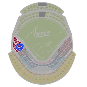 [정가양도] 금요일(6/7) 고척 삼성vs키움 3루 버건디 응원석 2연석 52천원