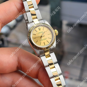 [정품] 롤렉 여성용 오이스터퍼페추얼 샴페인골드 다이아몬드 (Rolex Oyster Perpetual Gold Dial Two-Tone)