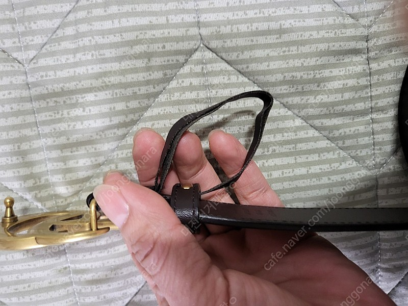 정품 구찌 GG버클 414516 가죽벨트 브라운 85 사이즈--2