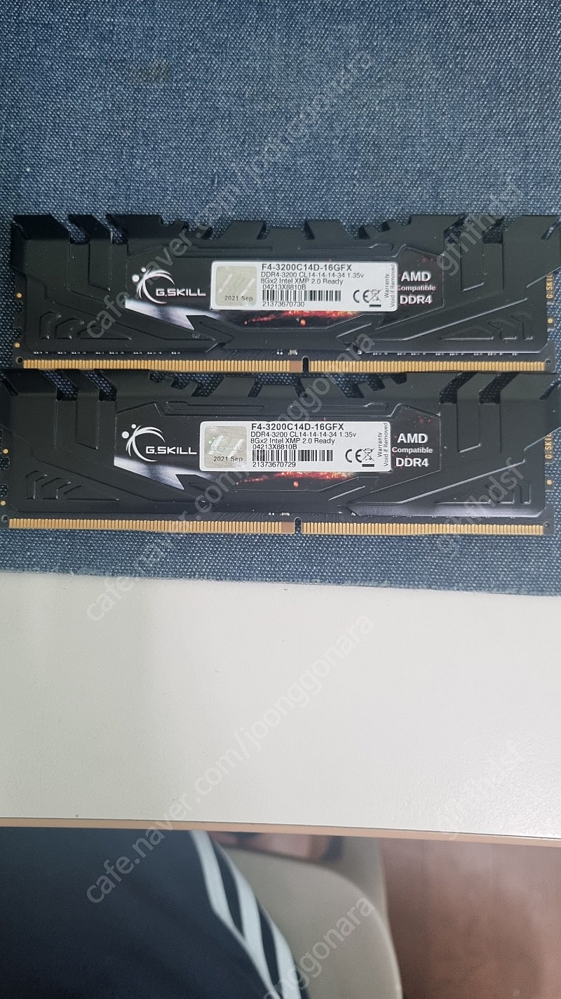 서린 정품 gskill flare x b다이 3200 cl14 튜닝램 ddr4 16gb 램