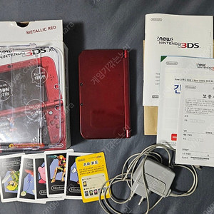 뉴닌텐도3dsxl 메탈릭레드 ips액정 박셋(정품충전기 포함)