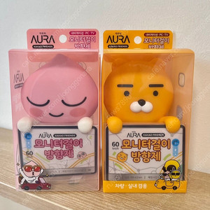 1+1 카카오 모니터걸이 차량용 방향제 라이언&어피치