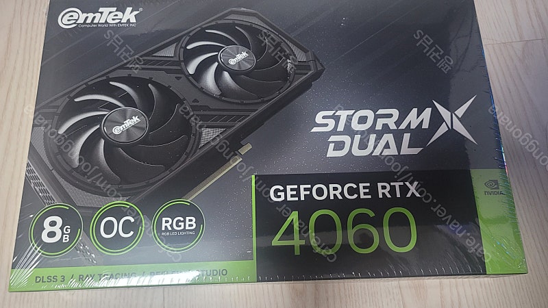 창원 마산 / 이엠텍 지포스 RTX 4060 STORM X Dual OC D6 8GB 국내정품 미개봉