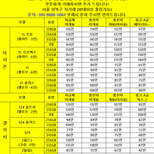 [매입] 아이폰15프로 아이폰15프로맥스 갤럭시S24 울트라 폴드5 플립5 최고 가격 삽니다. 자급제/통신사/중고