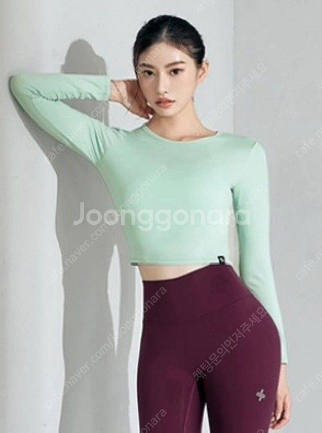 젝시믹스 크롭티셔츠, 민트M--0
