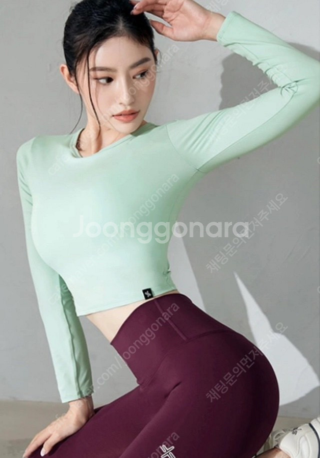 젝시믹스 크롭티셔츠, 민트M--1
