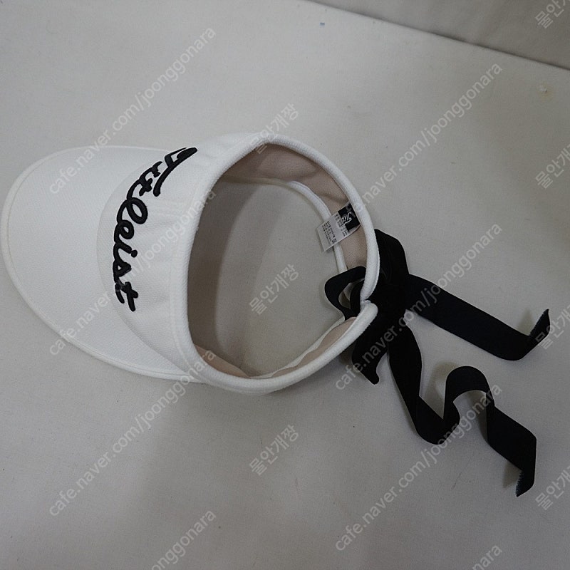 택포 타이틀리스트 골프 여성 리본 썬캡 모자 흰색