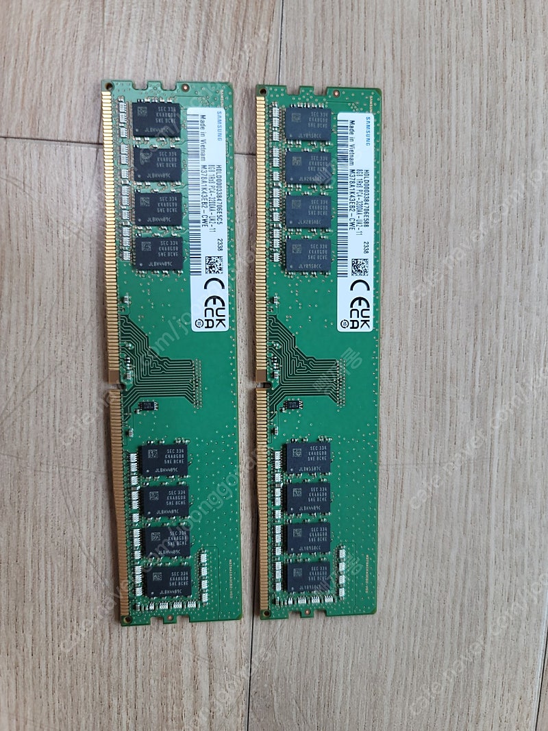 삼성 램 메모리 ddr4 3200 8G*2개(16G) 새상품/23년38주생산/대구/4.3만