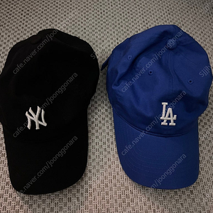 MLB 볼캡 모자(블랙, 블루 / NY, LA)