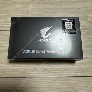 미개봉 기가바이트 AORUS GEN4 7000s 2TB SSD 히트싱크