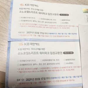 국밈 로블 워터파크 2인 2매 (오션월드 등등)