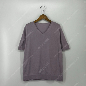 브이넥 반팔 니트 (66 size / PURPLE)