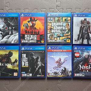 PS4 타이틀(고스트오브쓰시마 , 레드데드리뎀션2 , GTA5 , 블러드본 , 다크소울3 , 라스트오브어스 , 호라이즌제로던 , 인왕)