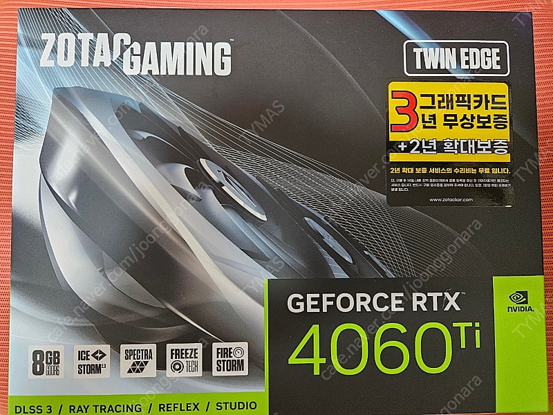 [미개봉]ZOTAC GAMING 지포스 RTX 4060 Ti TWIN Edge D6 8GB