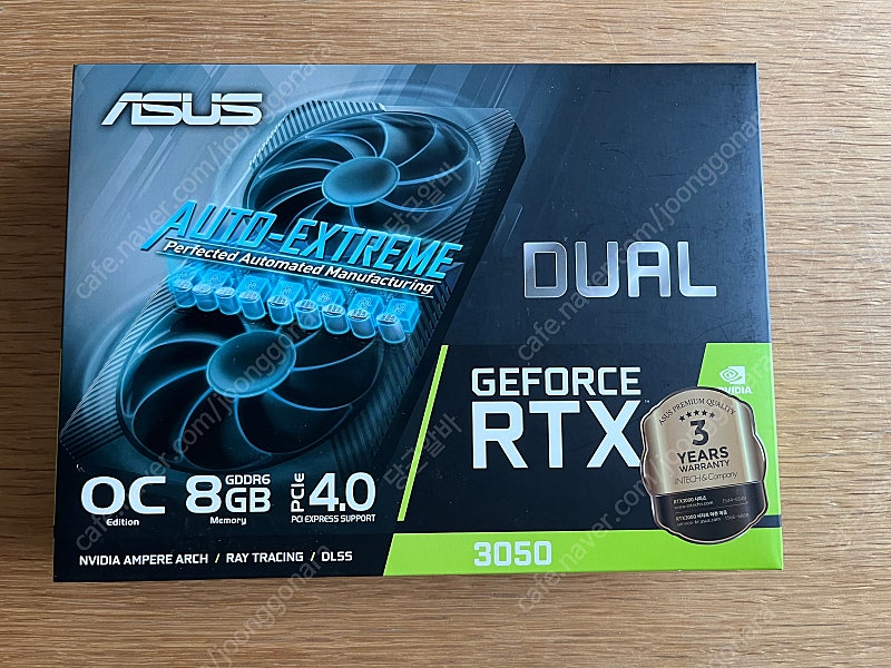[아수스] 지포스 RTX 3050 // [ASUS] GeForce RTX 3050 DUAL O8G OC D6 8GB