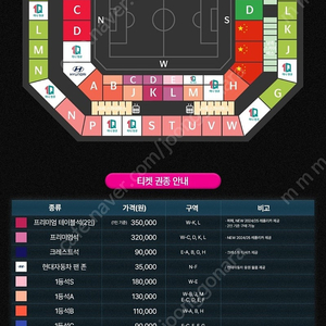 축구국가대표팀 월드컵 예선경기 중국전 프리미엄석 1석 정가양도