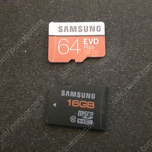 Micro SD 팝니다. 64G + 16G