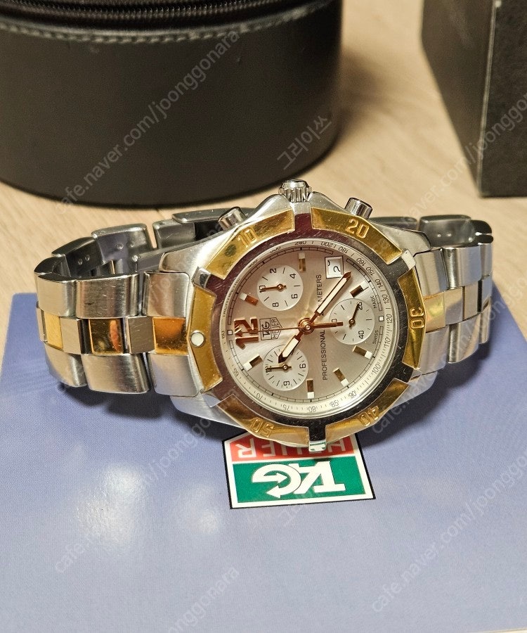 태그호이어 잌스클루시브 크로노 18K 콤비 시계 판매