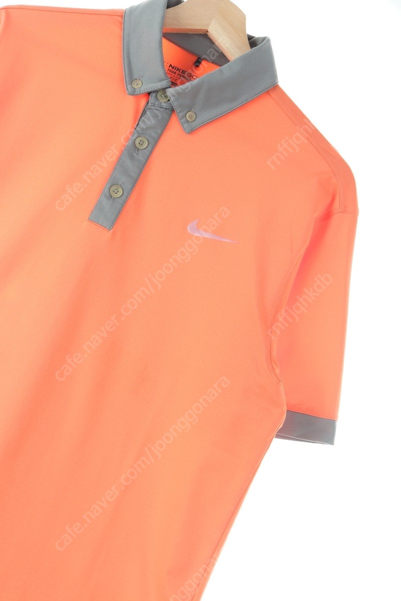 (M) 나이키 반팔 카라 티셔츠 오렌지 골프 기능성