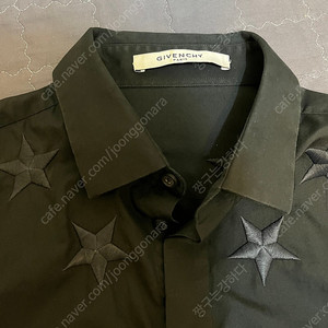 지방시 스타패치 셔츠 올블랙 정품 40사이즈 (95)