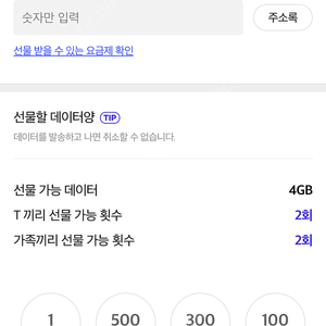 Sk 데이터 2기가 3000원