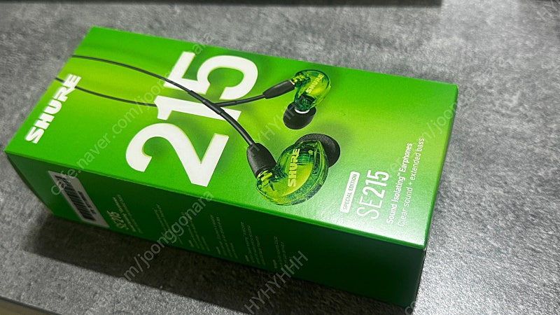 SHURE SE215SPE Green 슈어 이어폰 그린 스페셜에디션 미개봉 국내정발