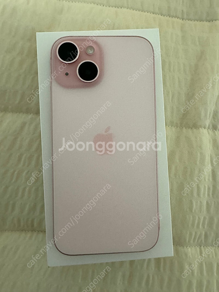 아이폰15 핑크 128GB 애플케어플러스적용 자급제 판...--2
