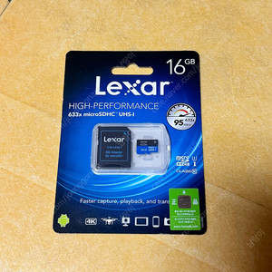 렉사 MicroSDHC카드 633배속 16기가 SD카드 새상품 판매합니다.