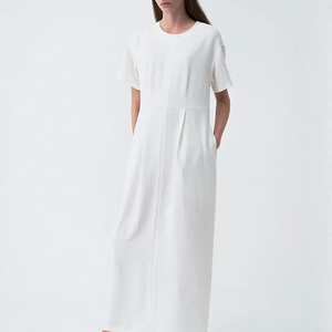 foye 포이어 Round Neck Cocoon Dress White