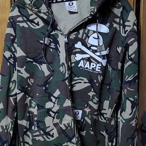 [XL] AAPE 에이프 로고 후드 카모