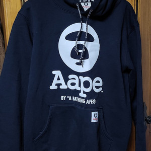 [XL] AAPE 에이프 로고 후드 블랙