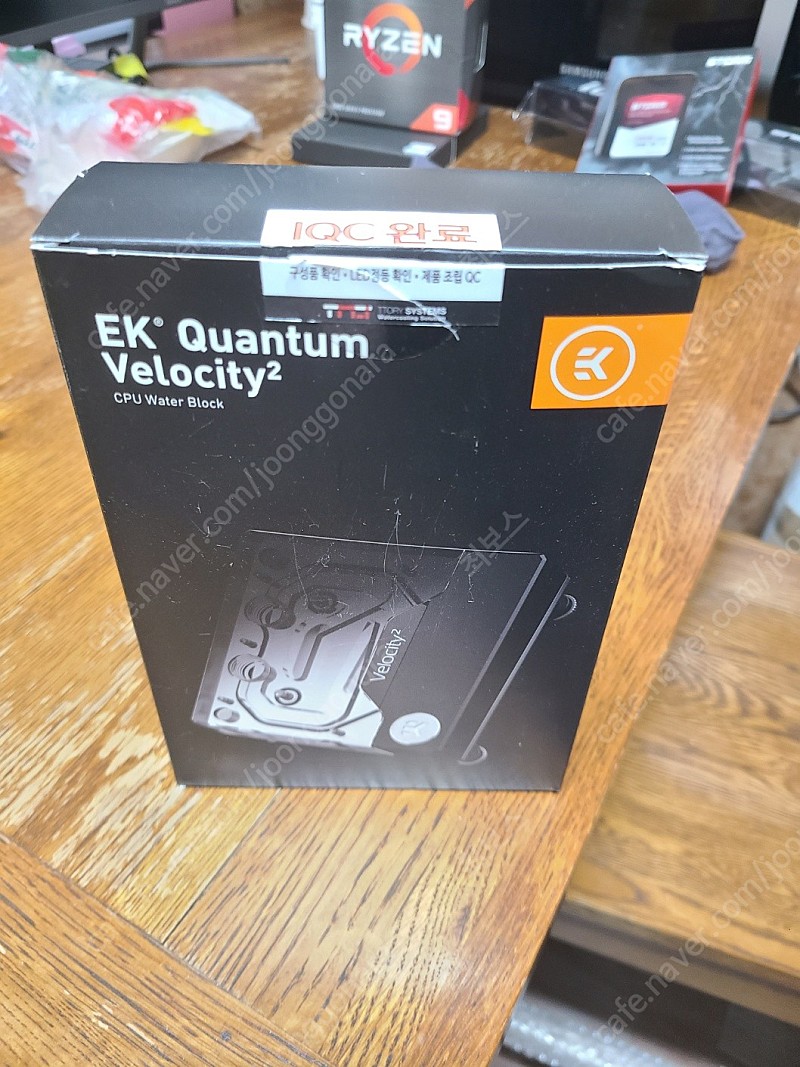 중고 EK QUANTUM VELOCITY2 DRGB AM4 NICKEL ACETAL CPU 워터블럭