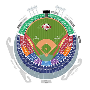 LG트윈스 vs 롯데 14일15일16일 야구 1루 연석