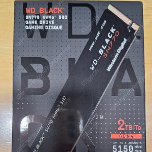 [미개봉]WD NVME4.0 SSD SN770 2TB 팝니다.