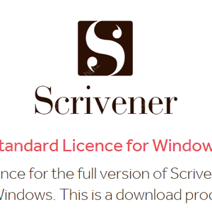 윈도우용 아웃라이너 프로그램 스크리브너(Scrivener3) Standard Licence for Windows 키 팔아요~