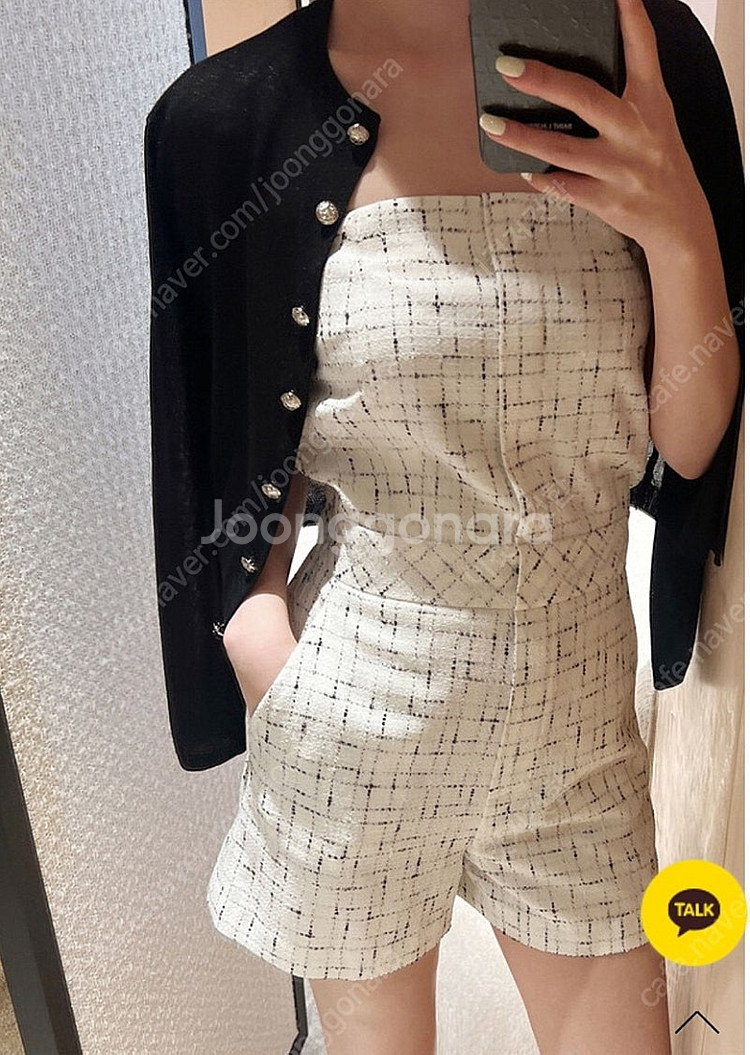 더로랑 - 코코 트위드 점프수트(화이트, s/새 제품)--0