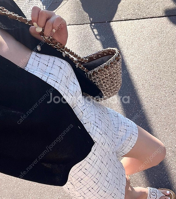 더로랑 - 코코 트위드 점프수트(화이트, s/새 제품)--3