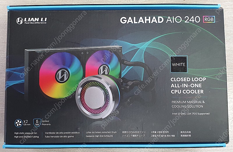 리안리 GALAHAD AIO 240 ARGB (WHITE) 미사용