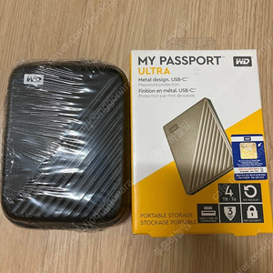 WD 외장하드 4테라 my passport 미개봉 (파우치 포함) 9만원에 판매