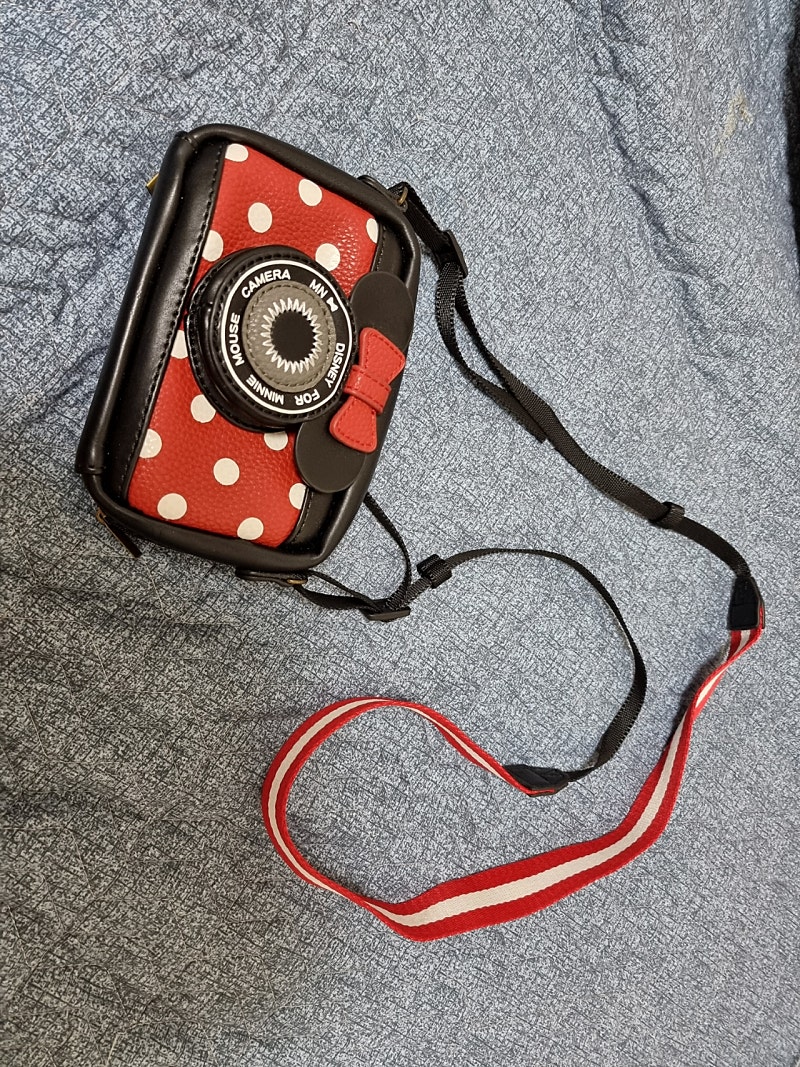 보관 새것 일본 시부야 구입 미니마우스 카메라 파우치 크로스 미니 가방