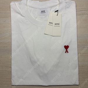 [새제품] 아미 ami 23ss 하트로고 반팔 티셔츠 화이트 L 택포 10.5
