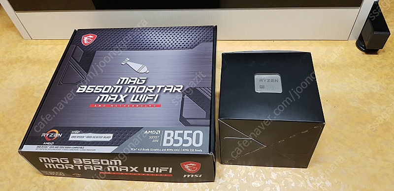 (개인, 중고) 라이젠 5600X CPU + B550M 박격포 맥스 WIFI 일괄