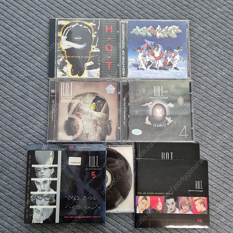 에이치오티 (H.O.T.) CD 음반 5장 (1집~5집) 일괄판매 - 택포