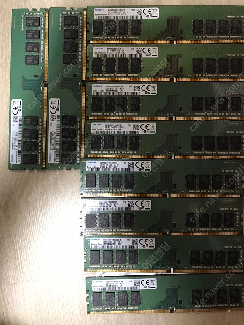 삼성전자 메모리 램 RAM DDR4 8G DDR4 16G 2666V (PC4-21300) 2400T (PC4-19200) 여러개 판매합니다.